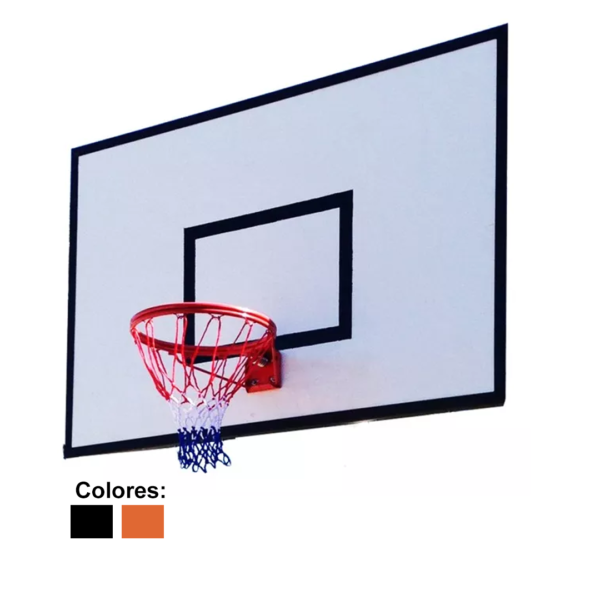 Tablero de Baloncesto  en Fibra de Vidrio 46x72 con Aro y Malla